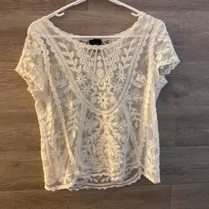 Lace see through top